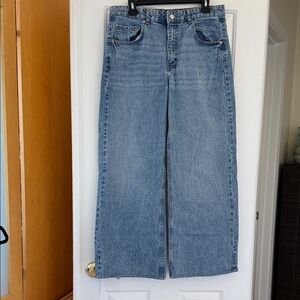 Zara Blue Wide Leg Jeans